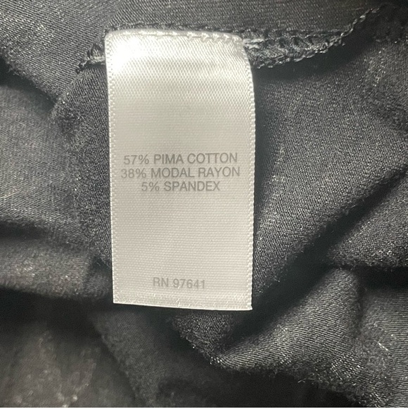 J. Jill Shirt Dress Small Black Floral Print Button Front Stretch Cotton Knit - Picture 6 of 10